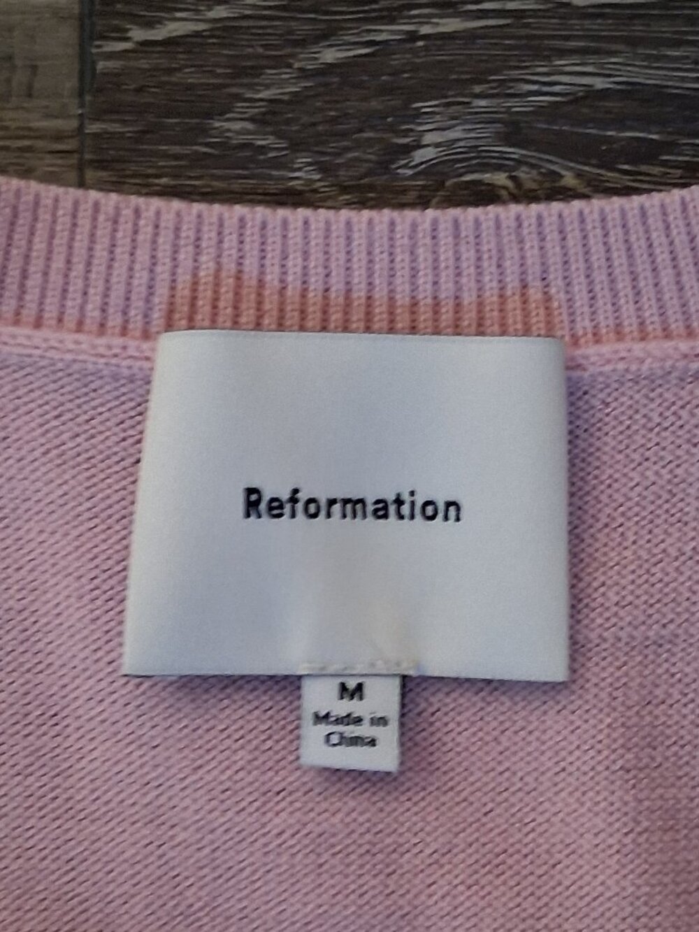 Reformation Pink Scoop Neck Sweater Vest Medium new
